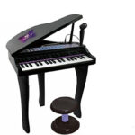پیانو اسباب بازی مدل پایه دار و میکروفون